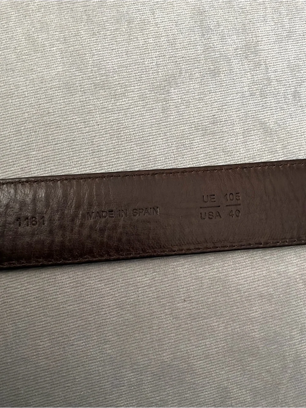 Saks Fifth Ave Brown Silver Tone Buckle Leather Belt Size 40